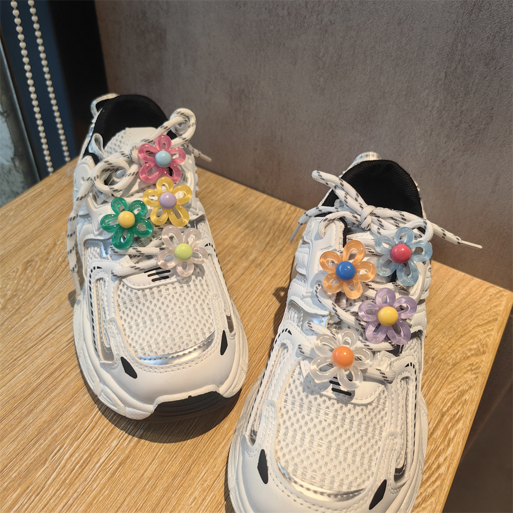 Sneaker Care Accessories - 8 adet sevimli şeffaf çiçek takılar
