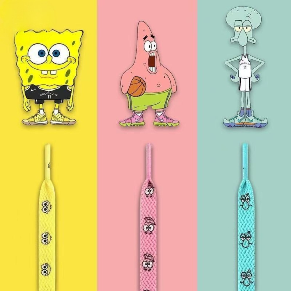 Sneaker Care Accessories - Sevimli Sünger Bob Ayakkabı Bağcıkları, Pembe